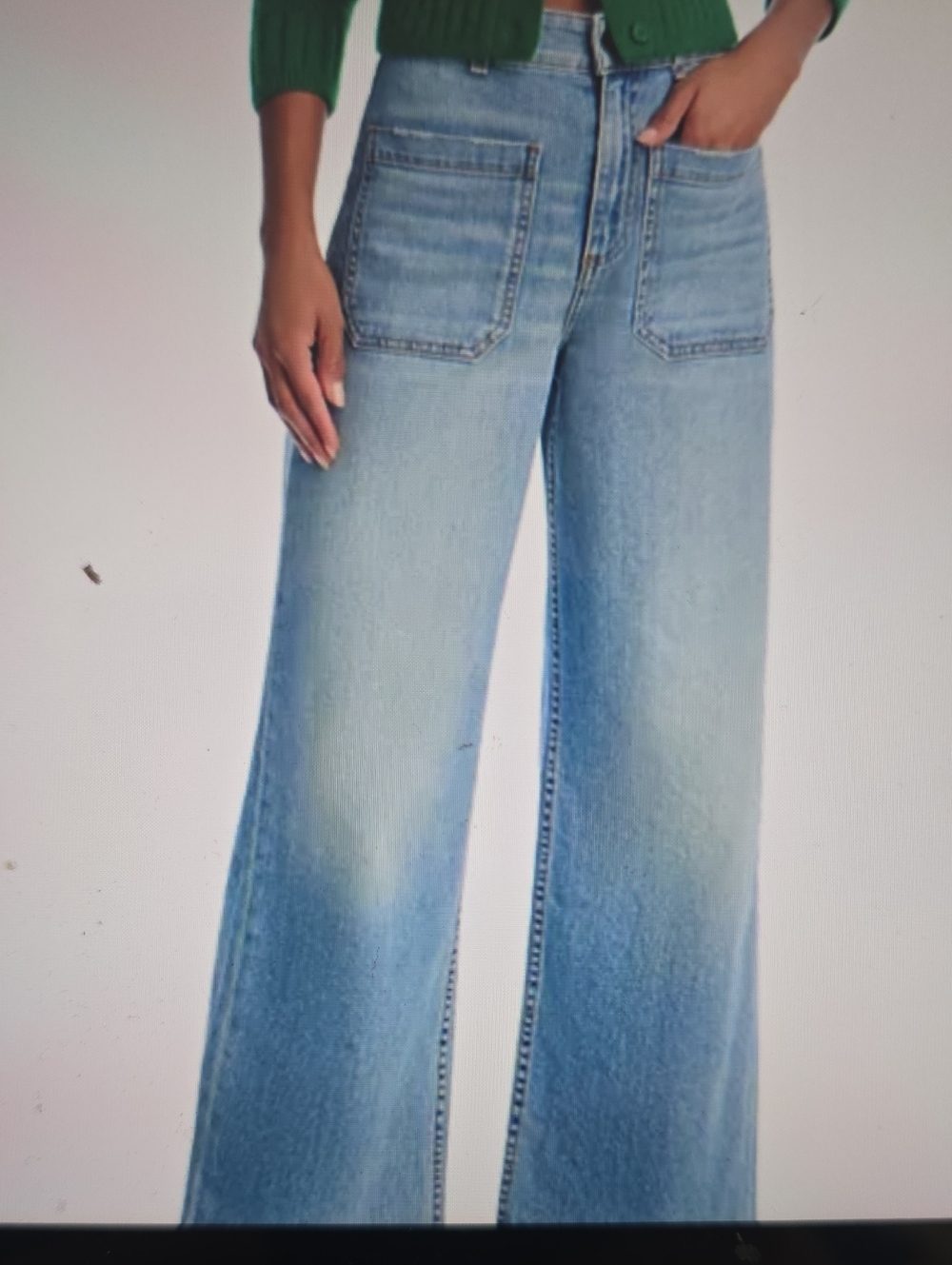 ASKK NY Light Blue Wide-Leg Patch Pocket Jeans 26
